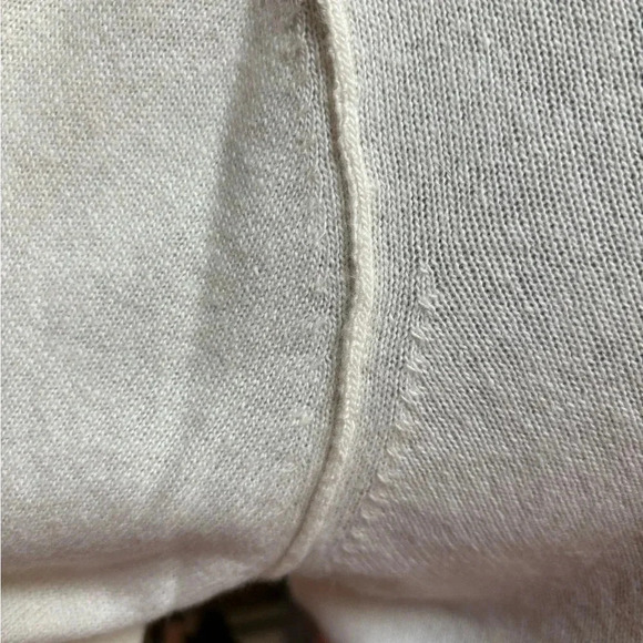 BANANA REPUBLIC CASHMERE BLEND ITALIAN WOOL - CLASSIC TUNIC CREAM SWEATER SZ MED - Picture 10 of 10